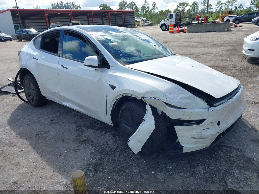 2026 Tesla Model y VIN 7SAYGDED0TA456796 IAAI salvage auction — SIDE, Certificate Of Destruction (Florida), sold $7,000 on 2026-07-16 (photo 1)