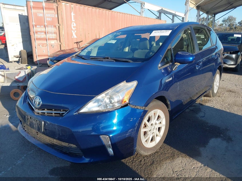 2013 Toyota Prius v VIN JTDZN3EUXD3225634 IAAI salvage auction — THEFT, Salvage (California), sold $1,950 on 2026-07-22 (photo 2)