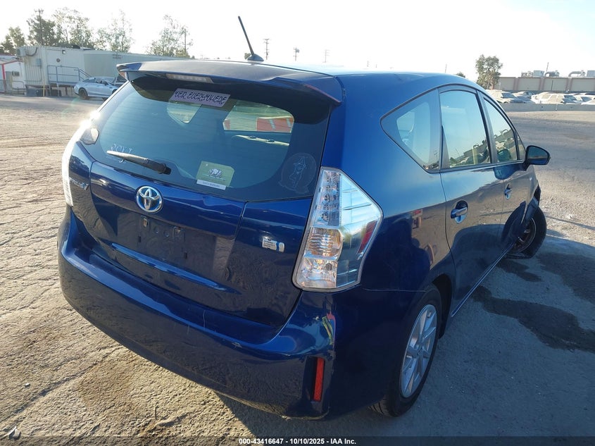 2013 Toyota Prius v VIN JTDZN3EUXD3225634 IAAI salvage auction — THEFT, Salvage (California), sold $1,950 on 2026-07-22 (photo 4)