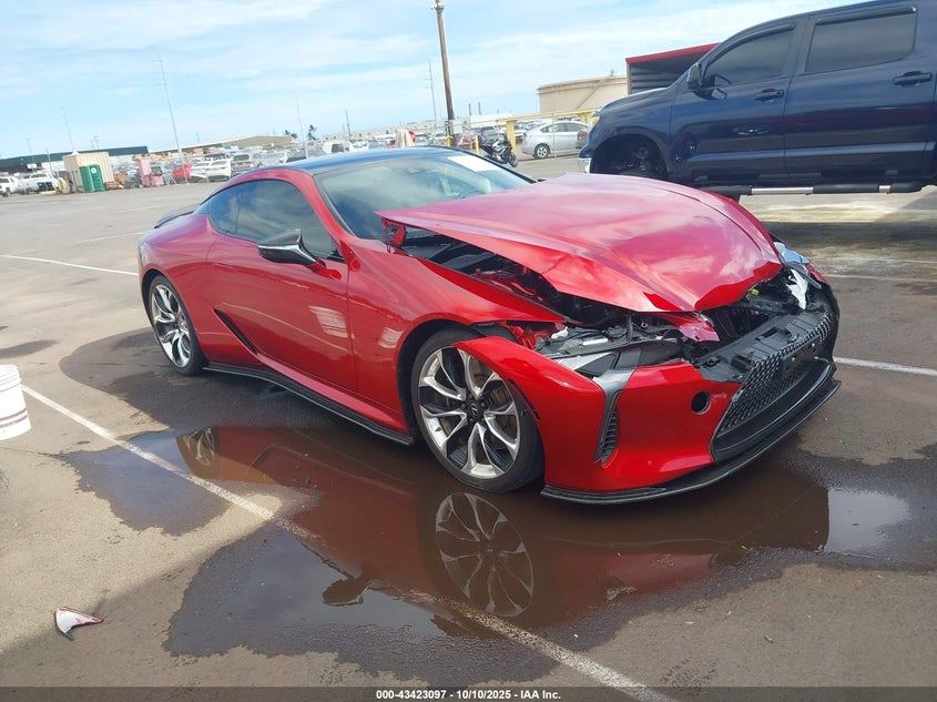 2021 Lexus Lc VIN JTHAP5AY2MA101170 IAAI salvage auction — FRONT END, Clear (Hawaii), sold $36,150 on 2026-07-07 (photo 1)