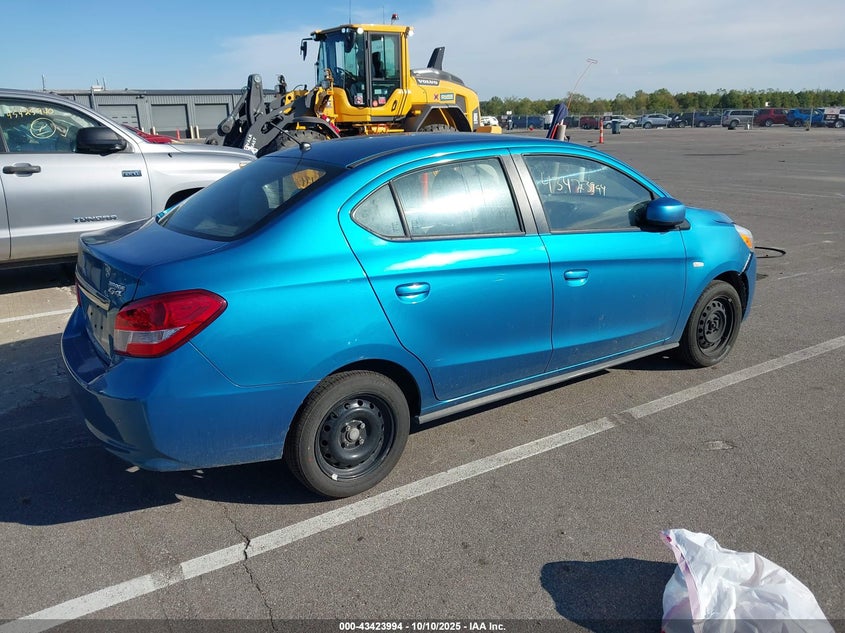 2019 Mitsubishi Mirage VIN ML32F3FJ4KHF15389 IAAI salvage auction — FRONT END, Salvage (Indiana), sold $1,250 on 2026-07-31 (photo 4)