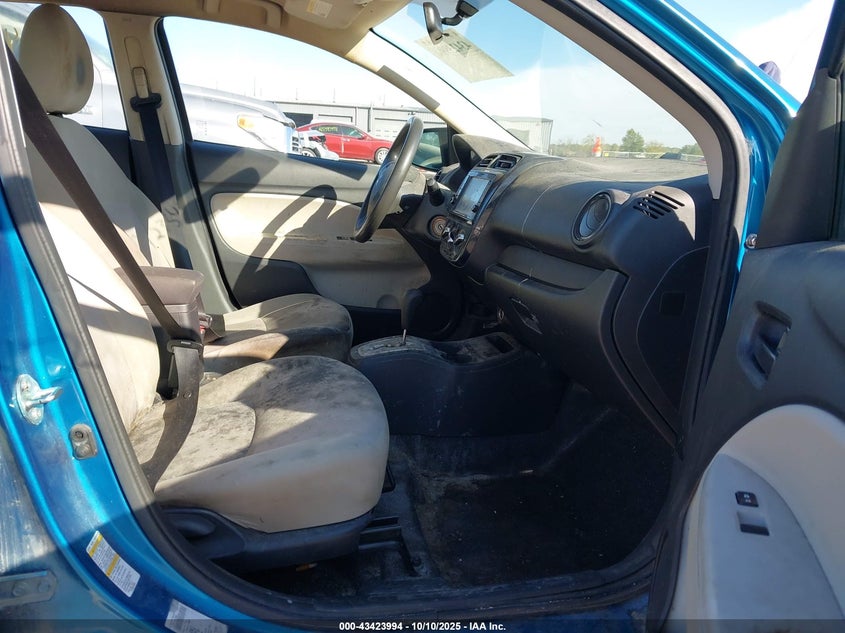 2019 Mitsubishi Mirage VIN ML32F3FJ4KHF15389 IAAI salvage auction — FRONT END, Salvage (Indiana), sold $1,250 on 2026-07-31 (photo 5)