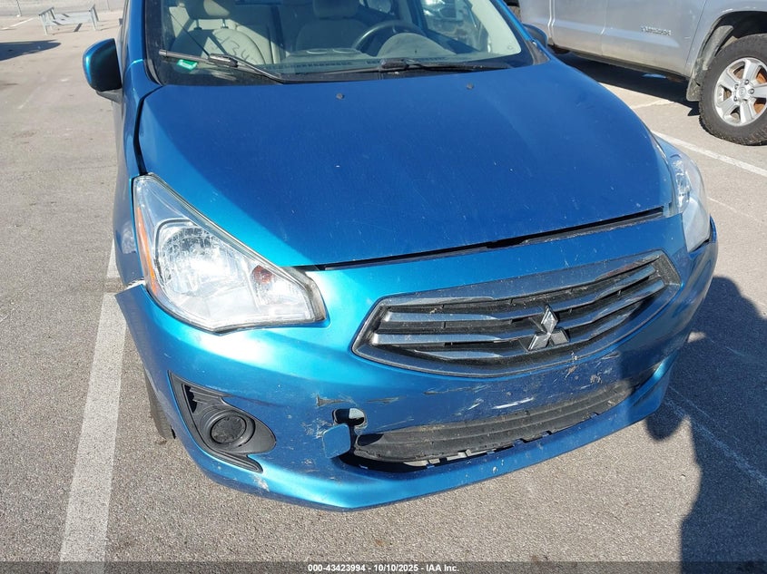 2019 Mitsubishi Mirage VIN ML32F3FJ4KHF15389 IAAI salvage auction — FRONT END, Salvage (Indiana), sold $1,250 on 2026-07-31 (photo 6)