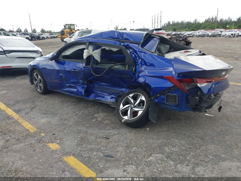 2023 Hyundai Elantra VIN KMHLS4AG3PU461105 IAAI salvage auction — ALL OVER, Certificate Of Destruction (Florida), sold $1,725 on 2026-07-09 (photo 3)
