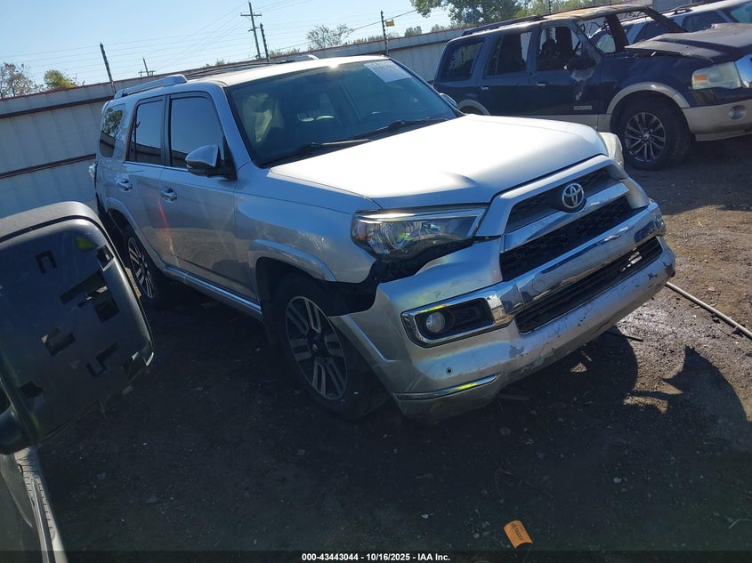 2016 Toyota 4runner VIN JTEBU5JRXG5285757 IAAI salvage auction — FRONT & REAR, Clear (Oklahoma), sold $7,200 on 2026-07-28 (photo 1)