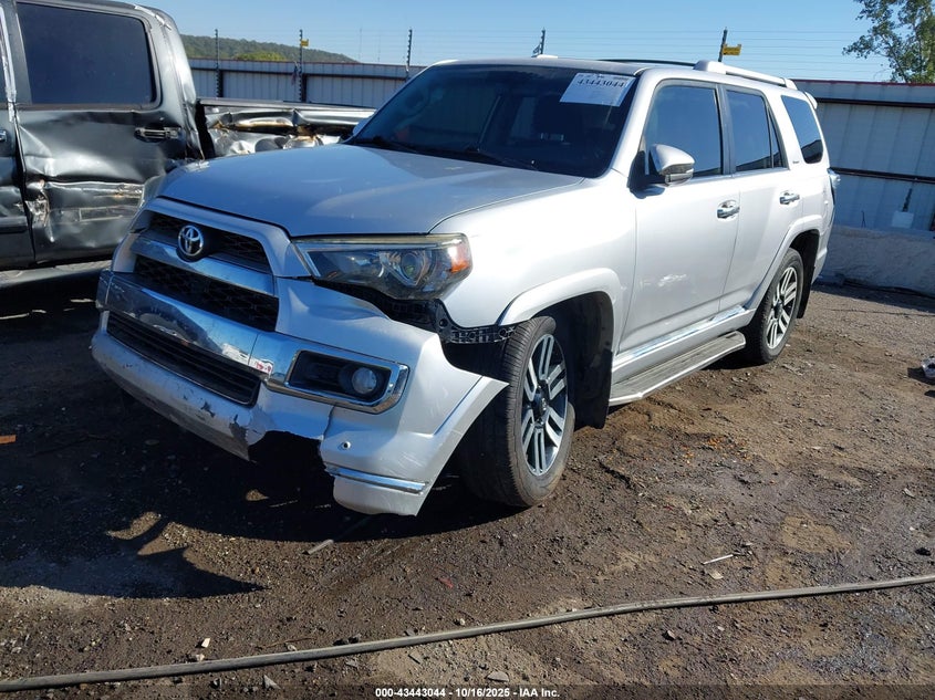 2016 Toyota 4runner VIN JTEBU5JRXG5285757 IAAI salvage auction — FRONT & REAR, Clear (Oklahoma), sold $7,200 on 2026-07-28 (photo 2)