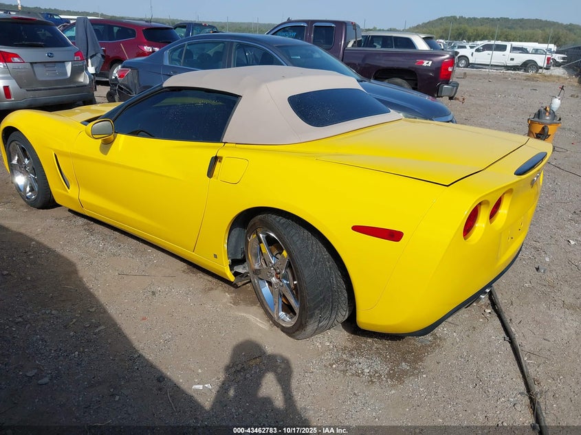 2007 Chevrolet Corvette VIN 1G1YY36U475108098 IAAI salvage auction — LEFT REAR, Salvage (Oklahoma), sold $12,000 on 2026-08-28 (photo 3)