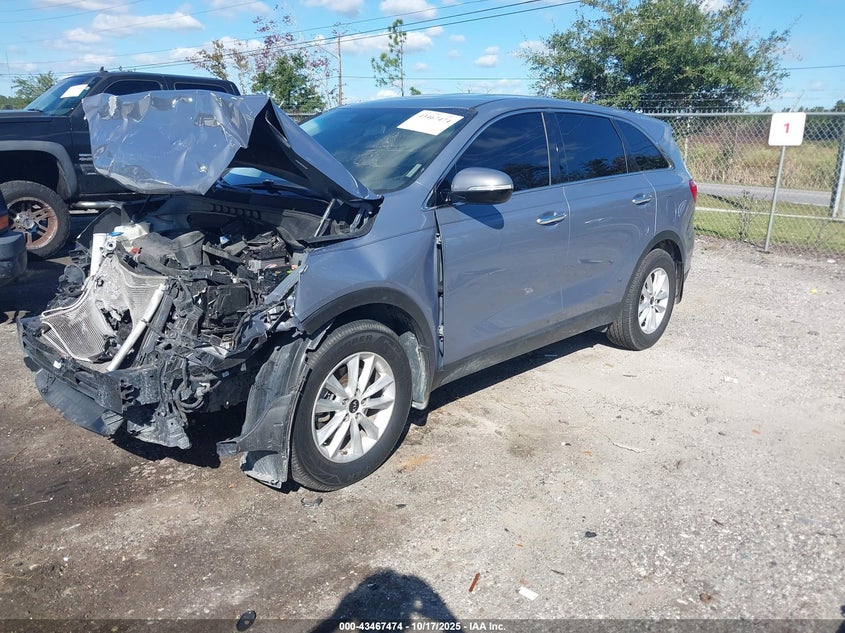 2020 Kia Sorento VIN 5XYPG4A37LG711798 IAAI salvage auction — ENGINE DAMAGE, Certificate Of Destruction (Florida), sold $1,150 on 2026-07-28 (photo 2)