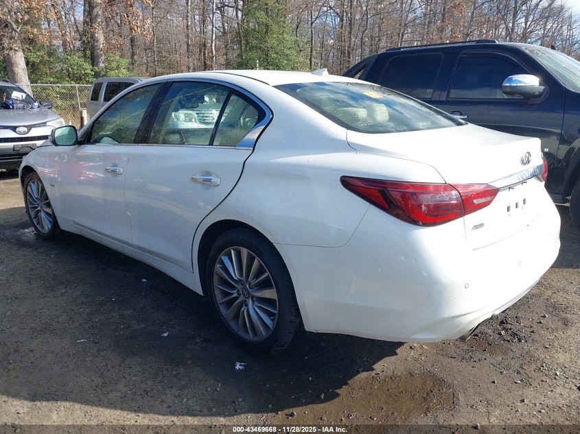 2018 Infiniti Q50 VIN JN1EV7ARXJM435621 IAAI salvage auction — THEFT, Salvage - Less Than 75% (Maryland), sold $3,950 on 2026-09-06 (photo 3)