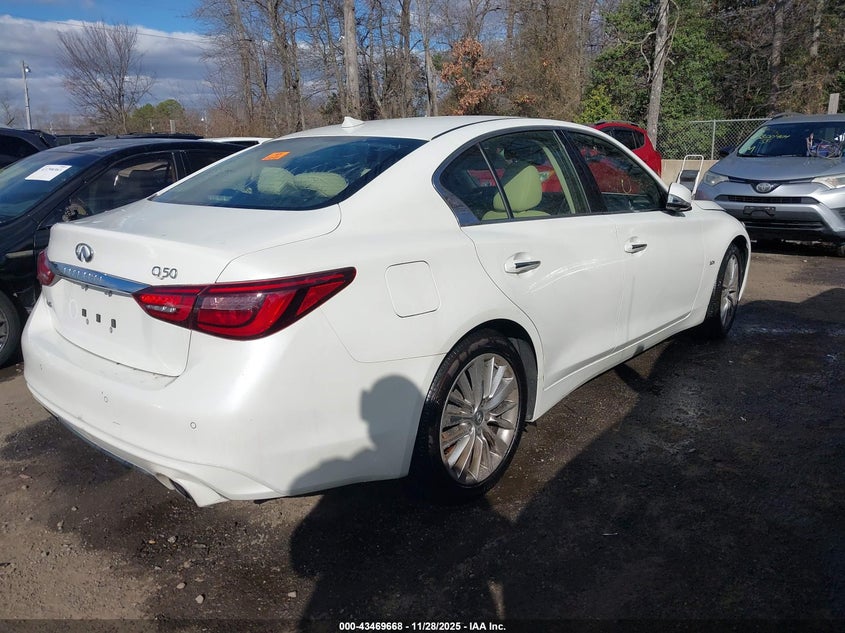 2018 Infiniti Q50 VIN JN1EV7ARXJM435621 IAAI salvage auction — THEFT, Salvage - Less Than 75% (Maryland), sold $3,950 on 2026-09-06 (photo 4)