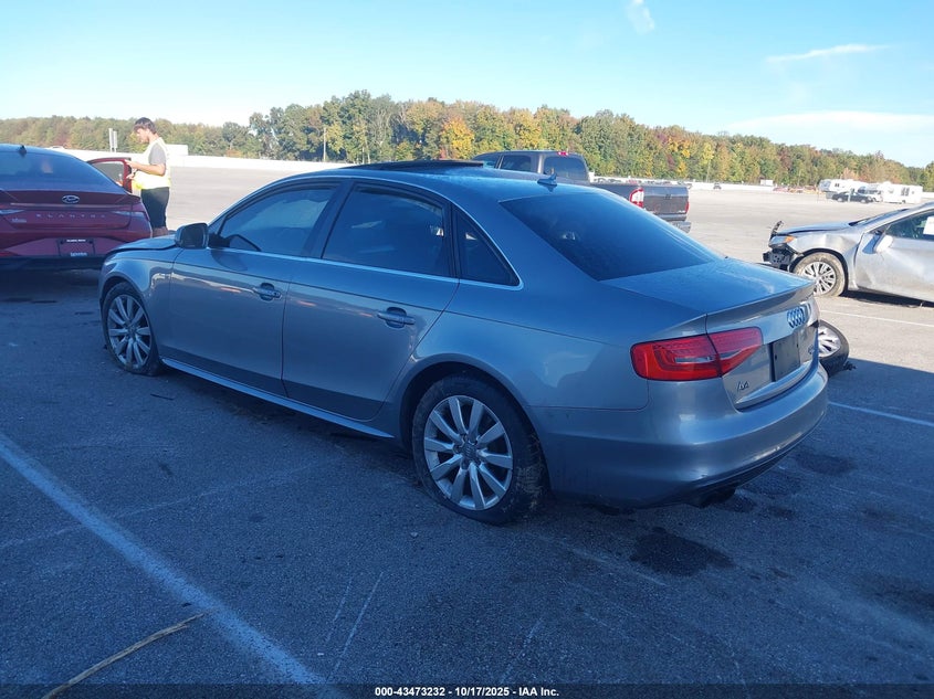 2015 Audi A4 VIN WAUBFAFL6FN014623 IAAI salvage auction — LEFT SIDE, Clear (Indiana), sold $1,000 on 2026-07-16 (photo 3)