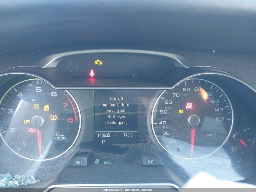 2015 Audi A4 VIN WAUBFAFL6FN014623 IAAI salvage auction — LEFT SIDE, Clear (Indiana), sold $1,000 on 2026-07-16 (photo 7)