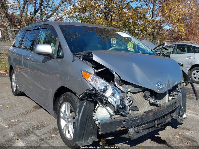 2012 Toyota Sienna VIN 5TDKK3DC8CS252105 IAAI salvage auction — FRONT END, Other, sold $1,475 on 2026-07-20 (photo 1)