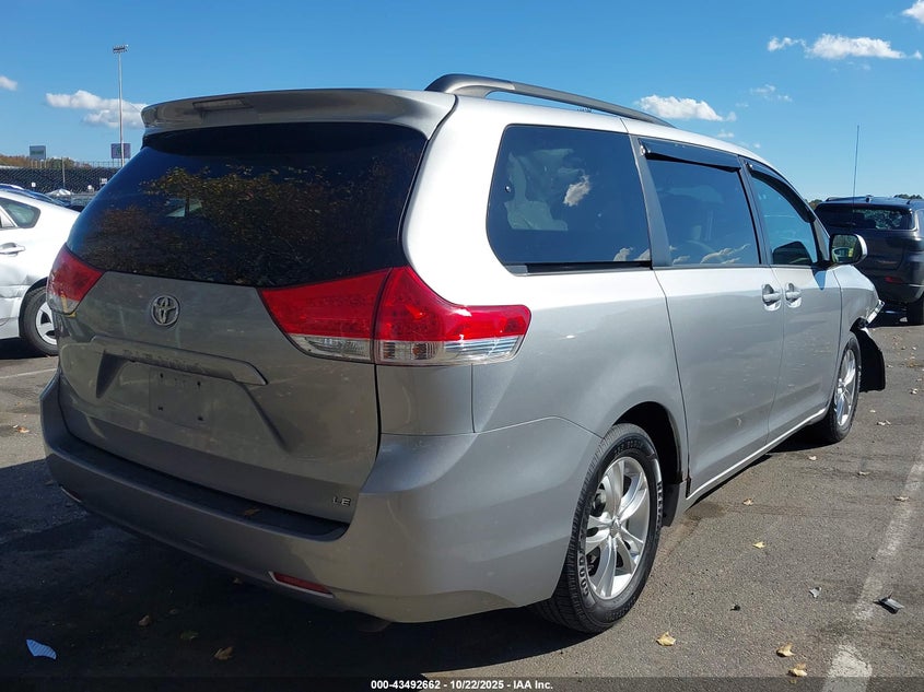 2012 Toyota Sienna VIN 5TDKK3DC8CS252105 IAAI salvage auction — FRONT END, Other, sold $1,475 on 2026-07-20 (photo 4)