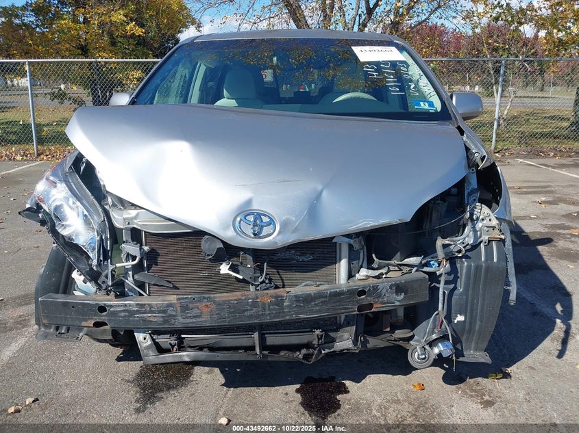 2012 Toyota Sienna VIN 5TDKK3DC8CS252105 IAAI salvage auction — FRONT END, Other, sold $1,475 on 2026-07-20 (photo 6)