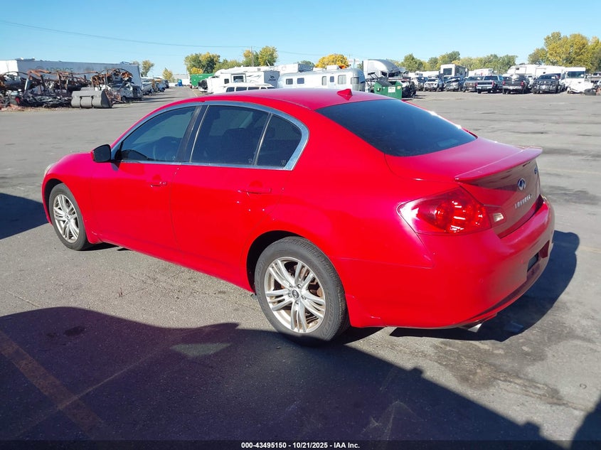 2010 Infiniti G VIN JN1CV6ARXAM458270 IAAI salvage auction — FRONT & REAR, Clear (Montana), sold $25 on 2026-07-23 (photo 3)
