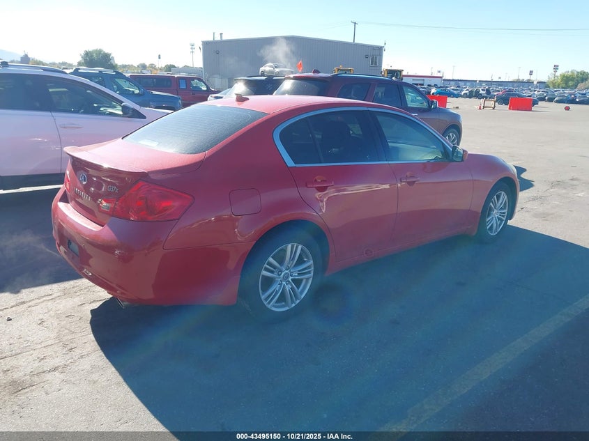 2010 Infiniti G VIN JN1CV6ARXAM458270 IAAI salvage auction — FRONT & REAR, Clear (Montana), sold $25 on 2026-07-23 (photo 4)