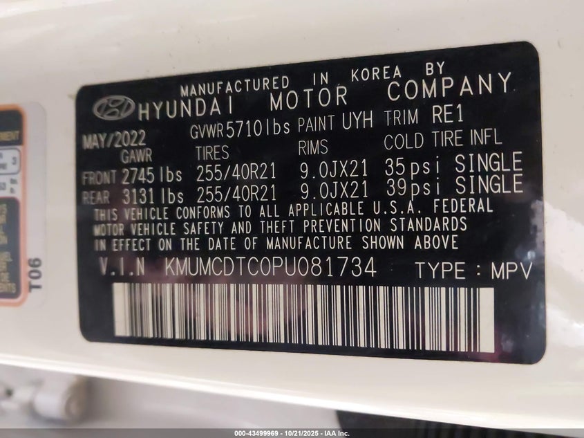 2023 Genesis Gv70 VIN KMUMCDTC0PU081734 IAAI salvage auction — LEFT SIDE, Other, sold $10,975 on 2026-07-29 (photo 9)