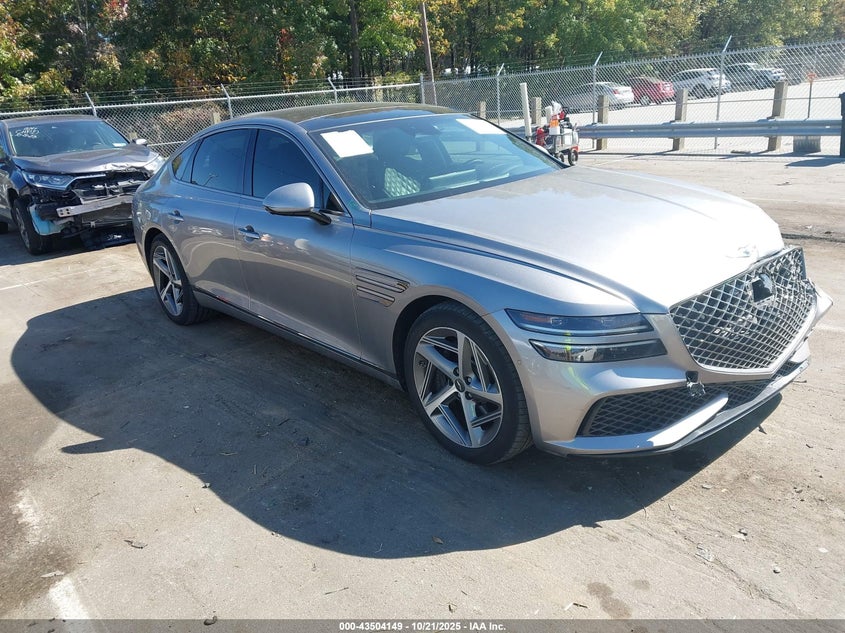 2023 Genesis G80 VIN KMTGA4SCXPU156304 IAAI salvage auction — LEFT FRONT, Other, sold $11,750 on 2026-07-09 (photo 1)