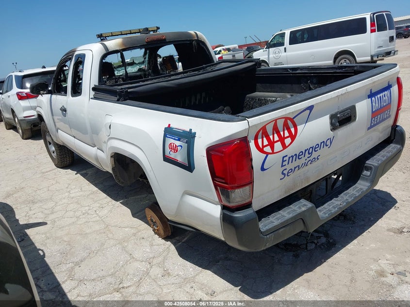 2022 Toyota Tacoma VIN 3TYRX5GN2NT049596 IAAI salvage auction — EXTERIOR BURN, Salvage Title, sold $2,750 on 2026-07-20 (photo 3)