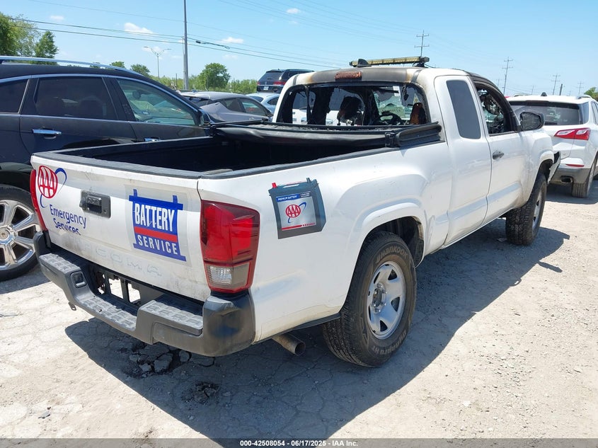 2022 Toyota Tacoma VIN 3TYRX5GN2NT049596 IAAI salvage auction — EXTERIOR BURN, Salvage Title, sold $2,750 on 2026-07-20 (photo 4)