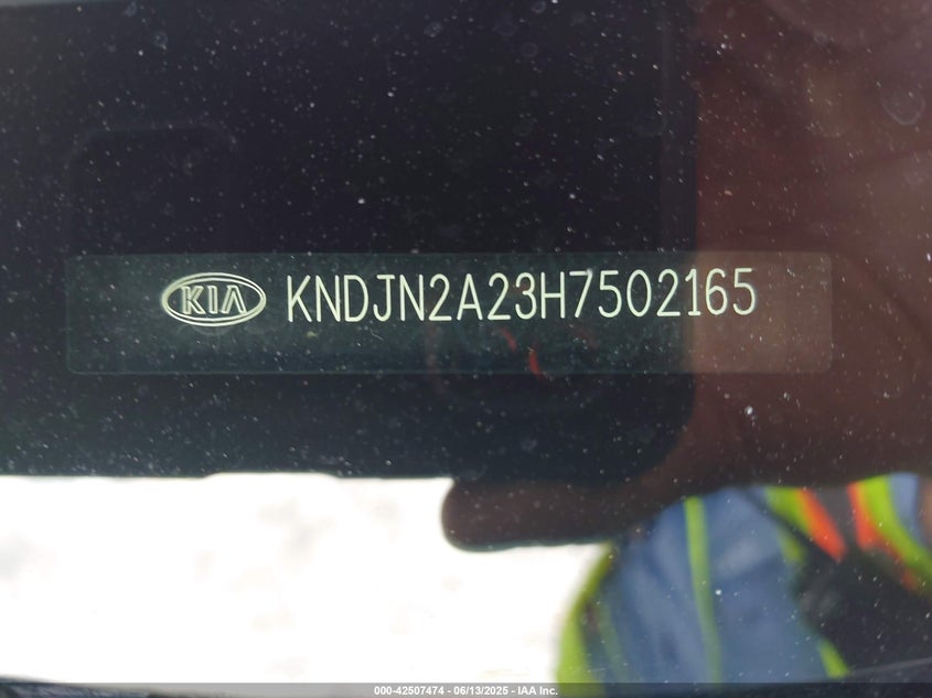 2017 Kia Soul VIN KNDJN2A23H7502165 IAAI salvage auction — FRONT END, Salvage (Illinois), sold $25 on 2026-07-28 (photo 9)