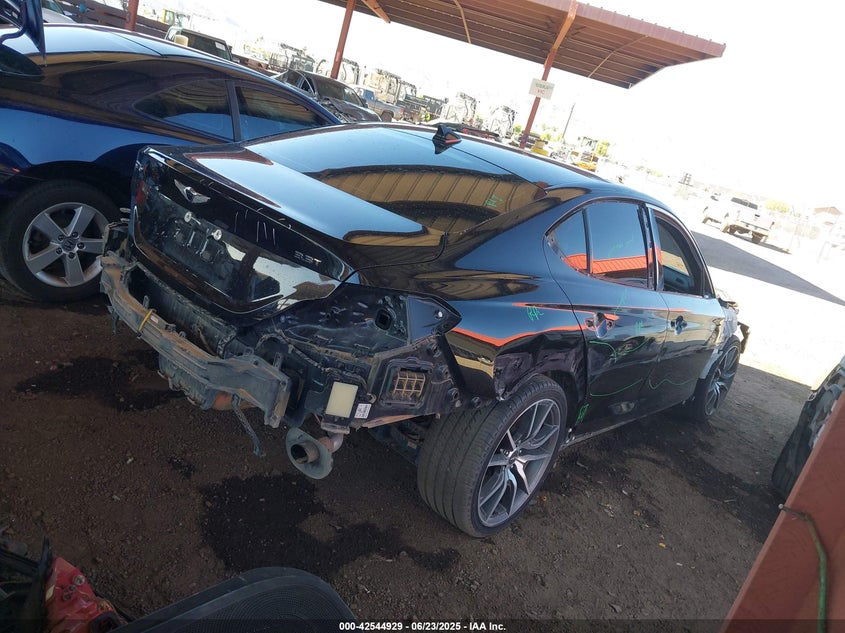 2019 Genesis G70 VIN KMTG34LEXKU033184 IAAI salvage auction — FRONT & REAR, Salvage Title, sold $4,250 on 2026-07-21 (photo 4)