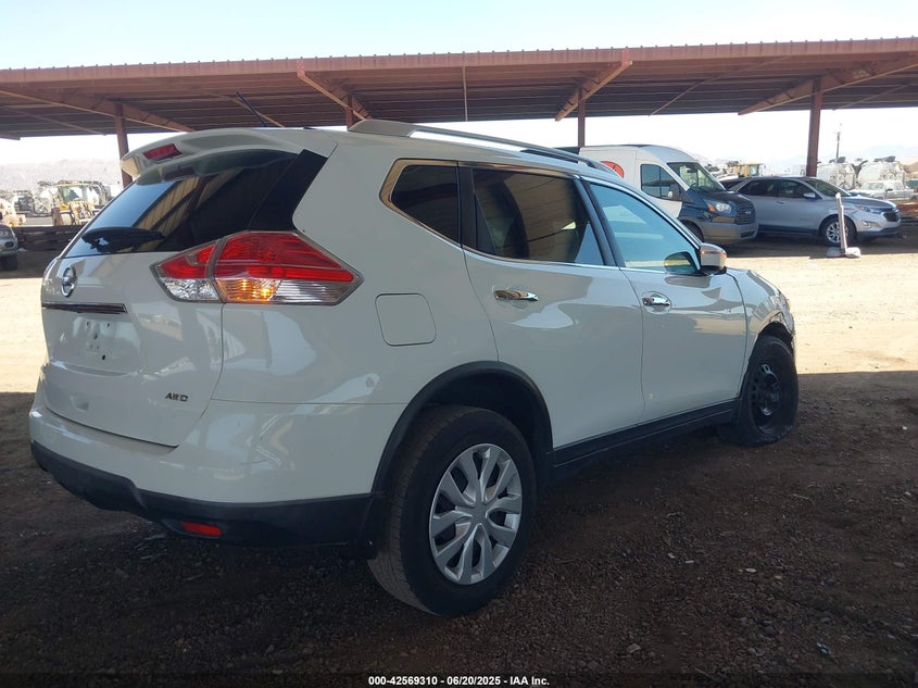2016 Nissan Rogue VIN KNMAT2MV7GP724153 IAAI salvage auction — LEFT FRONT, Salvage (Arizona), sold $1,350 on 2026-08-02 (photo 4)
