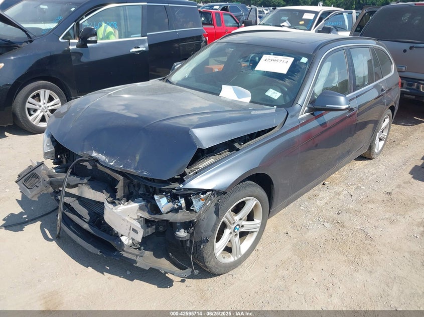 2015 BMW 328i VIN WBA3G7C56FK481245 IAAI salvage auction — FRONT END, Salvage Title, sold $1,200 on 2026-07-09 (photo 2)