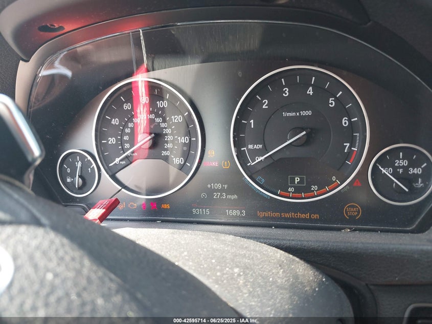 2015 BMW 328i VIN WBA3G7C56FK481245 IAAI salvage auction — FRONT END, Salvage Title, sold $1,200 on 2026-07-09 (photo 7)