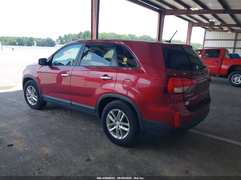 2014 Kia Sorento VIN 5XYKT3A69EG426193 IAAI salvage auction — RIGHT REAR, Salvage (Indiana), sold $1,050 on 2026-07-30 (photo 3)
