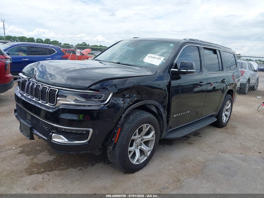 2022 Jeep Grand wagoneer VIN 1C4SJUAT9NS207231 IAAI salvage auction — Front End, Original (Texas), sold $17,050 on 2025-09-09 (photo 2)