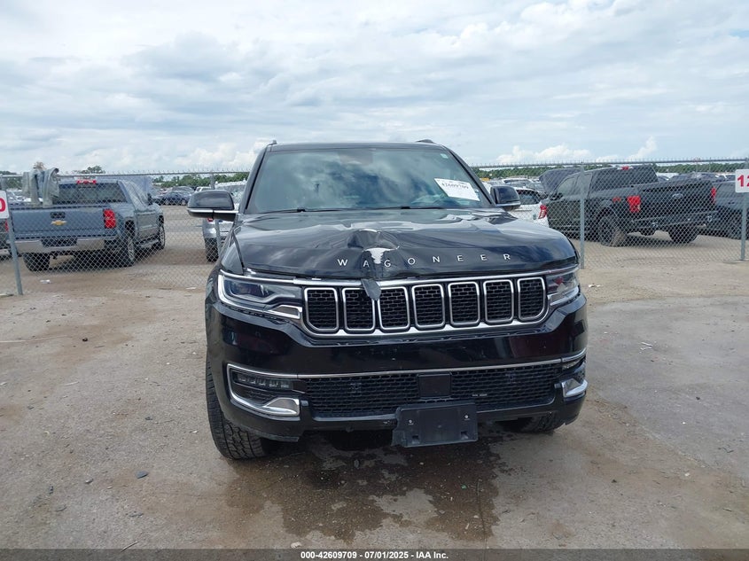 2022 Jeep Grand wagoneer VIN 1C4SJUAT9NS207231 IAAI salvage auction — Front End, Original (Texas), sold $17,050 on 2025-09-09 (photo 6)