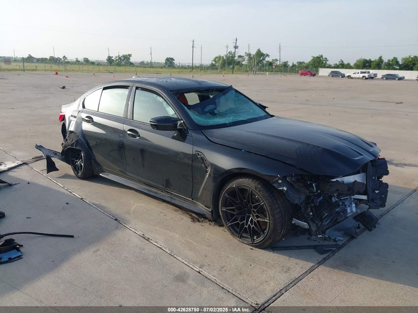 2021 BMW M3 VIN WBS33AY01MFK86175 IAAI salvage auction — Front & Rear, Original (Texas), sold $17,150 on 2025-08-22 (photo 1)