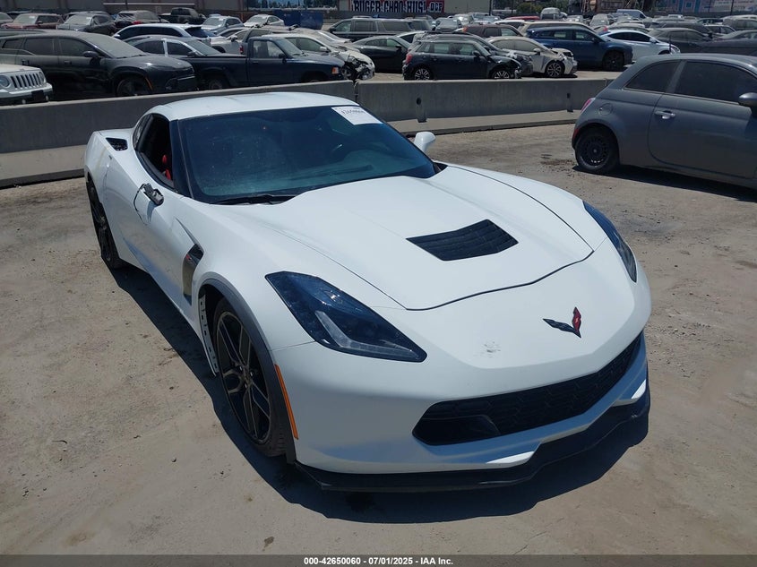 2019 Chevrolet Corvette Stingray VIN 1G1YB2D75K5100805 COPART salvage auction — Right Side, Salvage (California), sold $18,550 on 2025-07-09 (photo 1)