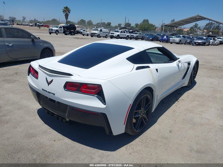 2019 Chevrolet Corvette Stingray VIN 1G1YB2D75K5100805 COPART salvage auction — Right Side, Salvage (California), sold $18,550 on 2025-07-09 (photo 4)
