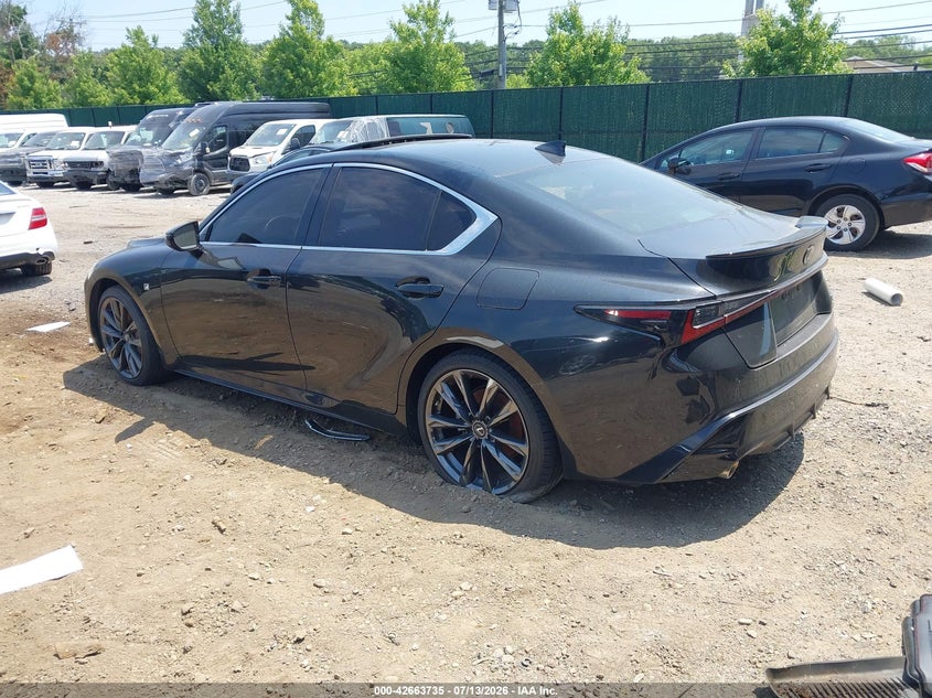 2022 Lexus Is VIN JTHGZ1E21N5026376 IAAI salvage auction — THEFT, Salvage (New Jersey), sold $19,000 on 2026-07-16 (photo 3)