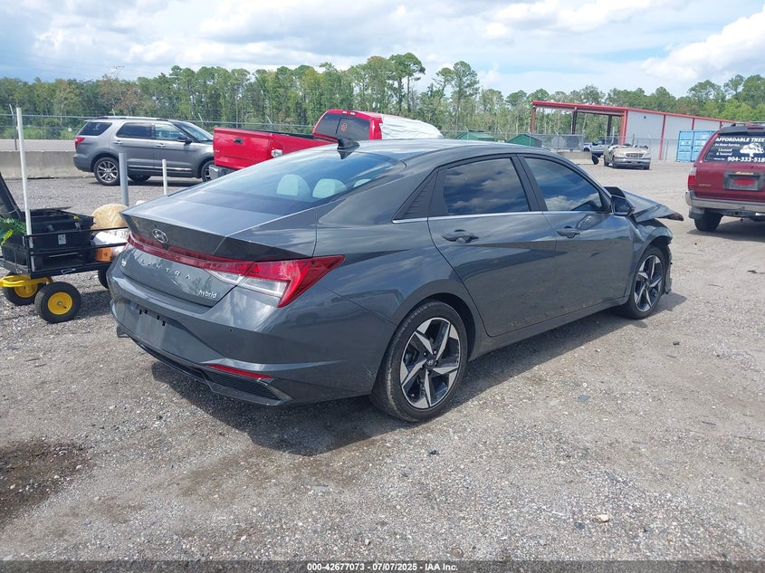 2023 Hyundai Elantra hybrid VIN KMHLN4AJ4PU081936 IAAI salvage auction — FRONT END, Clear (Missouri), sold $3,600 on 2026-07-07 (photo 4)