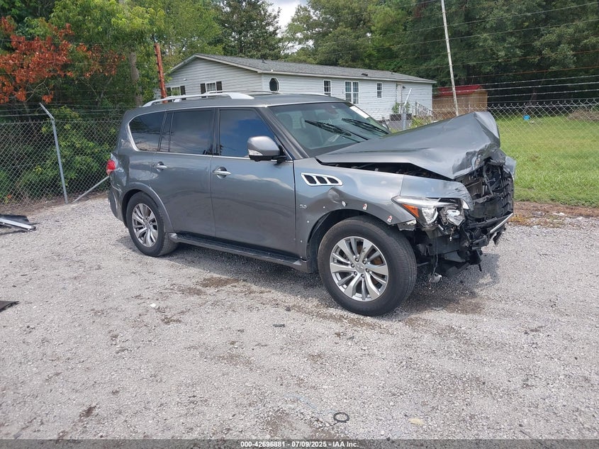 2017 Infiniti Qx80 VIN JN8AZ2NF4H9642185 IAAI salvage auction — FRONT END, Salvage (South Carolina), sold $25 on 2026-07-28 (photo 1)