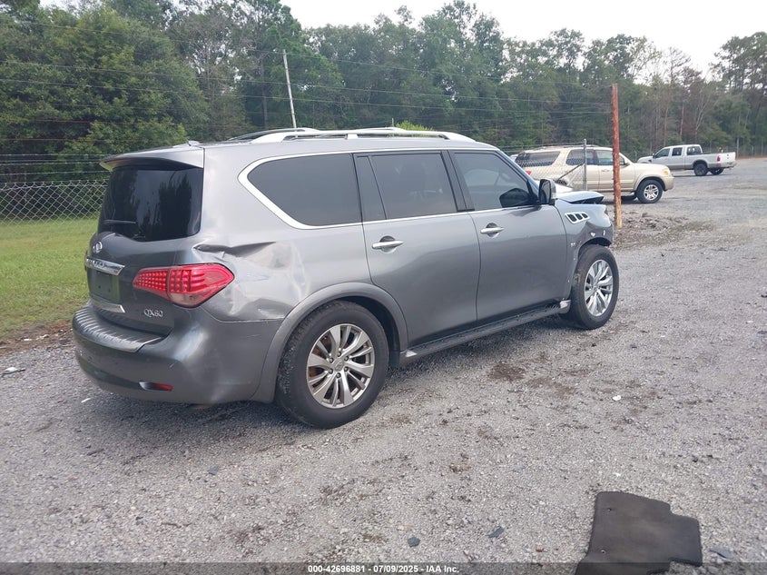 2017 Infiniti Qx80 VIN JN8AZ2NF4H9642185 IAAI salvage auction — FRONT END, Salvage (South Carolina), sold $25 on 2026-07-28 (photo 4)
