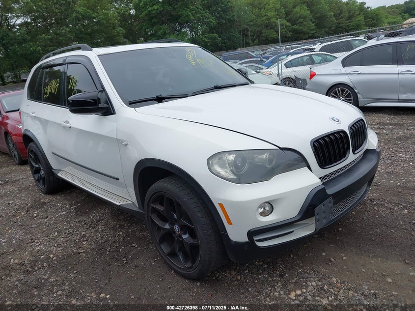 2007 BMW X5 VIN 5UXFE43547L012072 IAAI salvage auction — LEFT FRONT, Bill Of Sale (New York), sold $425 on 2026-07-07 (photo 1)