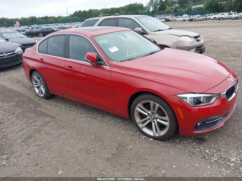 2017 BMW 330i VIN WBA8D9G52HNU59135 IAAI salvage auction — SIDE, Salvage Title, sold $1,450 on 2026-07-21 (photo 1)