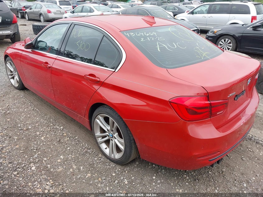 2017 BMW 330i VIN WBA8D9G52HNU59135 IAAI salvage auction — SIDE, Salvage Title, sold $1,450 on 2026-07-21 (photo 3)