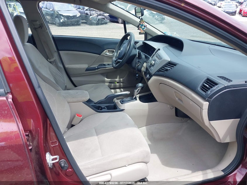 2012 Honda Civic VIN 2HGFB2F58CH501299 IAAI salvage auction — LEFT SIDE, Mv-907A (New York), sold $450 on 2026-07-18 (photo 5)