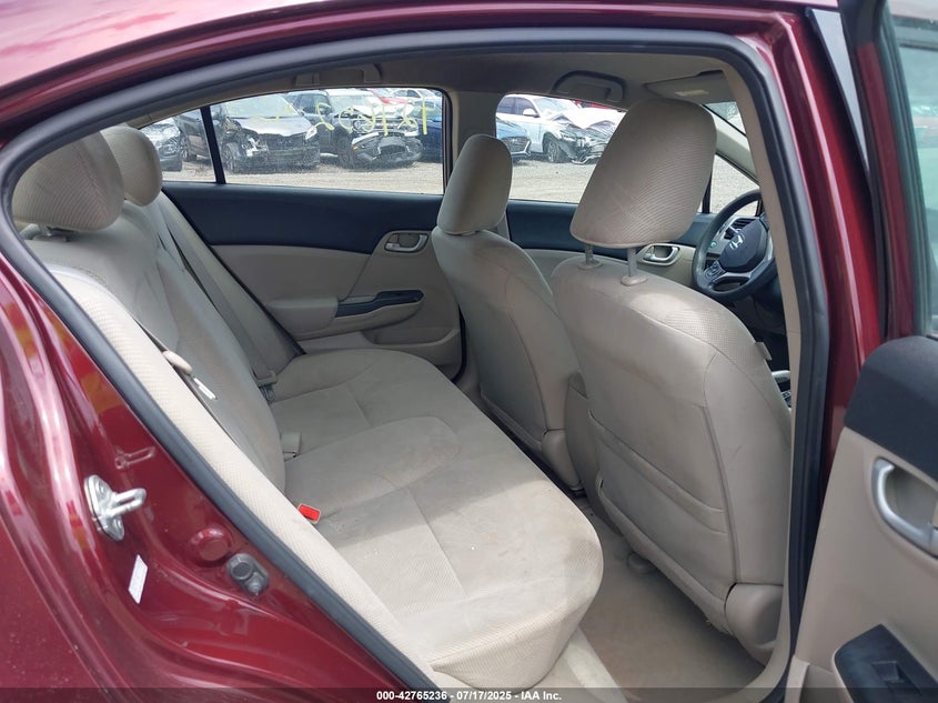 2012 Honda Civic VIN 2HGFB2F58CH501299 IAAI salvage auction — LEFT SIDE, Mv-907A (New York), sold $450 on 2026-07-18 (photo 8)