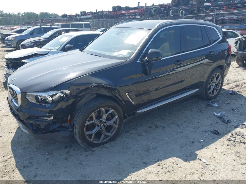 2021 BMW X3 VIN 5UXTY3C05M9H28810 IAAI salvage auction — FRONT & REAR, Salvage (Georgia), sold $8,500 on 2026-07-24 (photo 2)