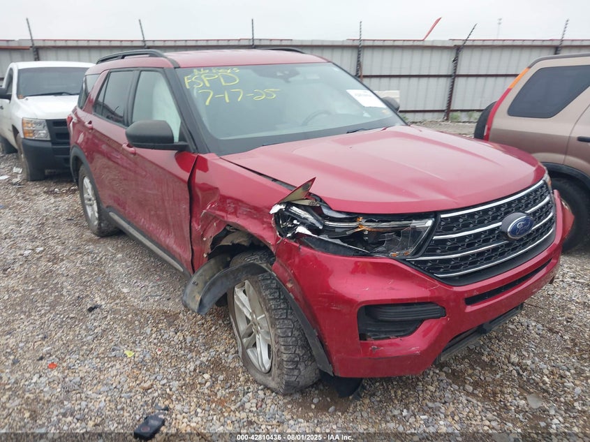 2020 Ford Explorer VIN 1FMSK8DHXLGC27284 IAAI salvage auction — FRONT END, Salvage (Arkansas), sold $2,400 on 2026-07-18 (photo 1)