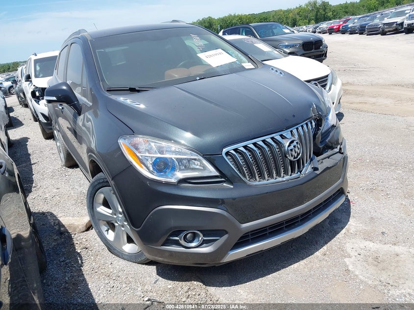 2016 Buick Encore VIN KL4CJCSB0GB733412 IAAI salvage auction — FRONT END, Clear (Oklahoma), sold $50 on 2026-07-28 (photo 1)