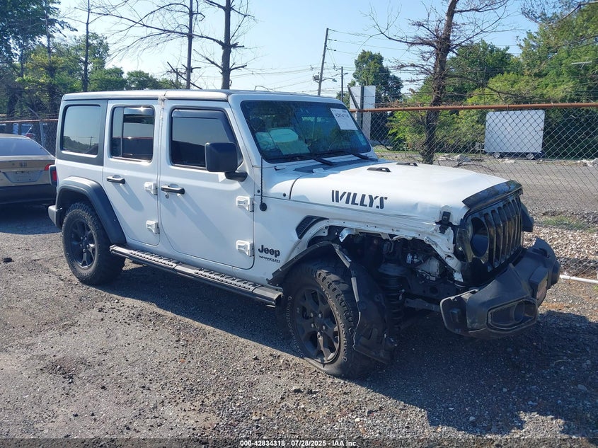 2021 Jeep Wrangler unlimited VIN 1C4HJXDN7MW562219 — IAAI salvage auction photo