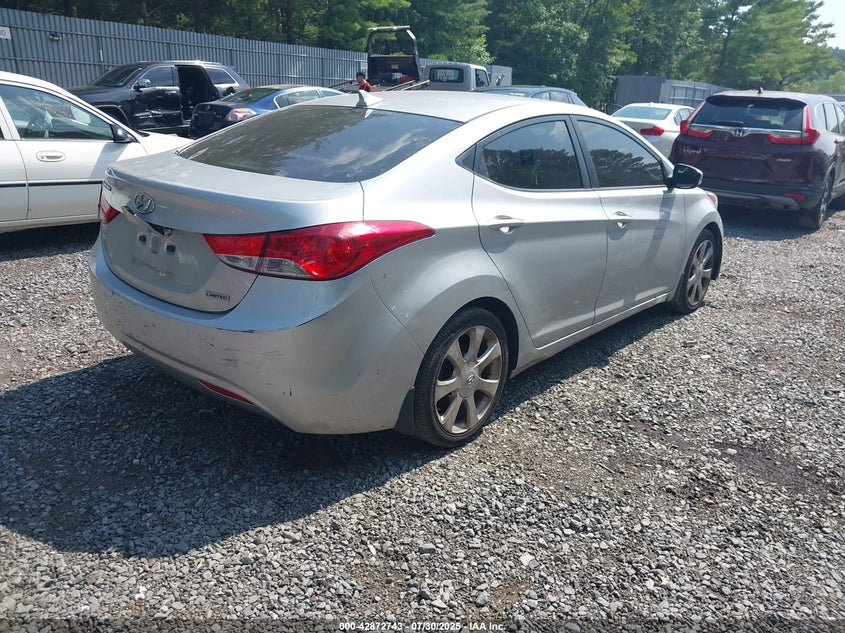 2013 Hyundai Elantra VIN KMHDH4AE8DU627356 IAAI salvage auction — THEFT, Salvage (Idaho), sold $775 on 2026-08-01 (photo 4)
